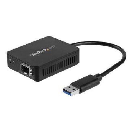 StarTech.com USB 3.0 to Fiber Optic Converter, Compact USB to Open SFP Adapter, USB to Gigabit Network Adapter, USB 3.0 Fiber