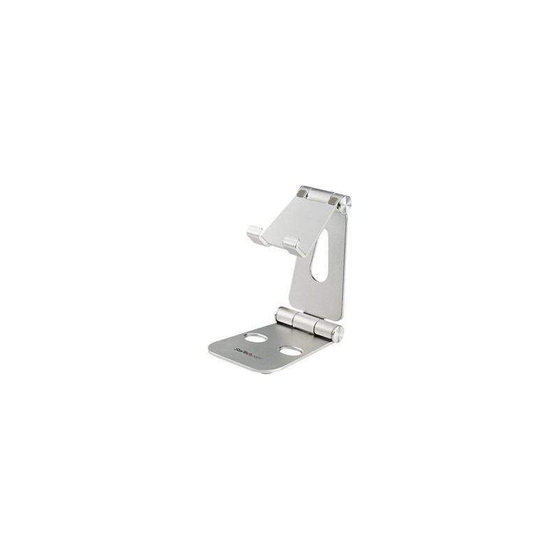 StarTech.com Phone and Tablet Stand, Foldable Universal Mobile Device Holder for Smartphones & Tablets Adjustable Multi-Angle