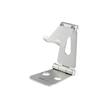 StarTech.com Phone and Tablet Stand, Foldable Universal Mobile Device Holder for Smartphones & Tablets Adjustable Multi-Angle