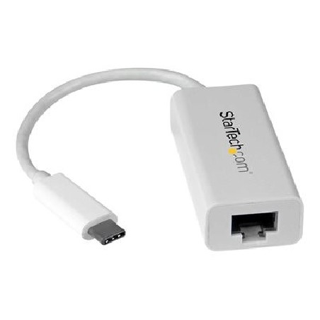 StarTech.com USB C to Gigabit Ethernet Adapter - White - USB 3.1 to RJ45 LAN Network Adapter - USB Type C to Ethernet