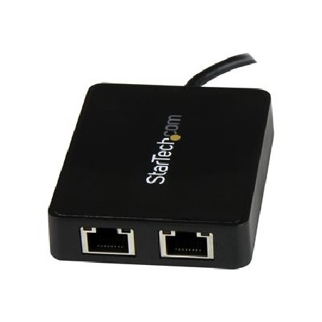 StarTech.com USB-C to Dual Gigabit Ethernet Adapter with USB 3.0 (Type-A) Port - USB Type-C Gigabit Network Adapter