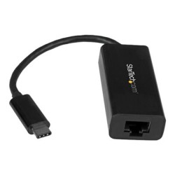 StarTech.com USB C to Gigabit Ethernet Adapter - Black - USB 3.1 to RJ45 LAN Network Adapter - USB Type C to Ethernet
