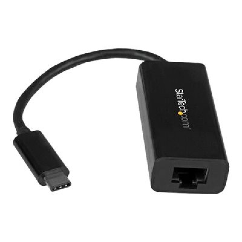 StarTech.com USB C to Gigabit Ethernet Adapter - Black - USB 3.1 to RJ45 LAN Network Adapter - USB Type C to Ethernet