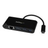 StarTech.com USB C to Ethernet Adapter - 3 Port - with Power Delivery (USB PD) - Power Pass Through Charging - USB C Adapter