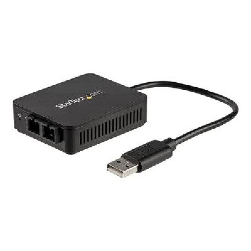 StarTech.com USB to Fiber Optic Converter, 100Mbps, USB 2.0 to Fiber Network Adapter, 100BASE-FX SC Female Duplex Multimode