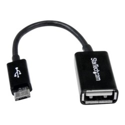 StarTech.com 5in Micro USB to USB OTG Host Adapter - Micro USB Male to USB A Female On-The-GO Host Cable Adapter (UUSBOTG)