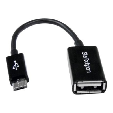 StarTech.com 5in Micro USB to USB OTG Host Adapter - Micro USB Male to USB A Female On-The-GO Host Cable Adapter (UUSBOTG)