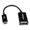 StarTech.com 5in Micro USB to USB OTG Host Adapter - Micro USB Male to USB A Female On-The-GO Host Cable Adapter (UUSBOTG)