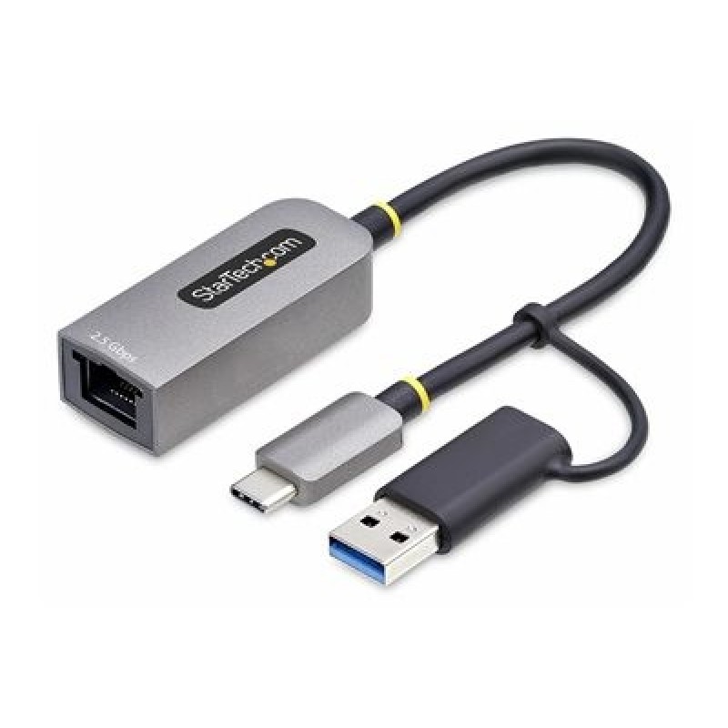 StarTech.com 2.5GbE USB-C to Ethernet Adapter with USB-A Converter - Síťový adaptér - USB-C 3.2 Gen 1 / Thunderbolt 3