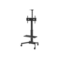 Vision X-Series VFM-F22 - Vozík - nastavitelná výška - pro Displej LCD - ocel, hliník - matná cern - velikost obrazovky: 31"-80"