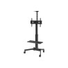 Vision X-Series VFM-F22 - Vozík - nastavitelná výška - pro Displej LCD - ocel, hliník - matná cern - velikost obrazovky: 31"-80"