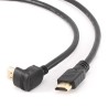 GEMBIRD Kabel HDMI-HDMI M/M 3m, 1.4, M/M stíněný, zlacené kontakty, 90° lomený, černý