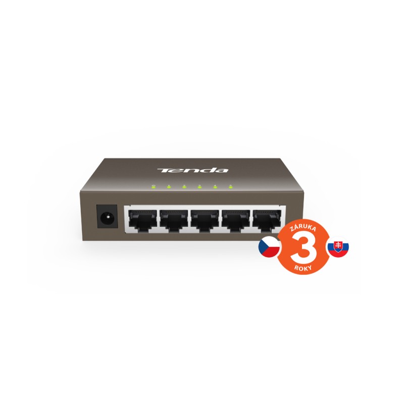 Tenda TEG1005D 5-portový Gigabit Ethernet Switch, 10/100/1000Mbps, Kov