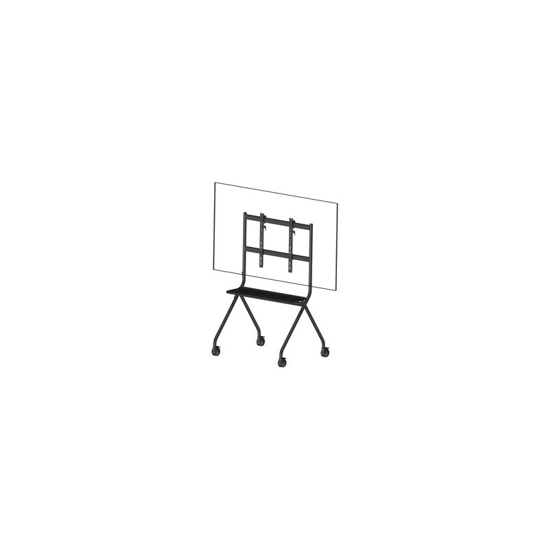 Vision VFM-F12 - Vozík - pro Displej LCD - stojanový styl - ocel - matná cern - velikost obrazovky: 55"-100"