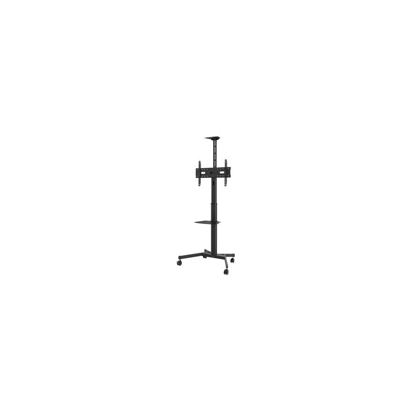 Vision VFM-F19 - Vozík - nastavitelná výška - pro LCD displej / mini PC - ocel - pískovaný cerný - velikost obrazovky: 31"-80"