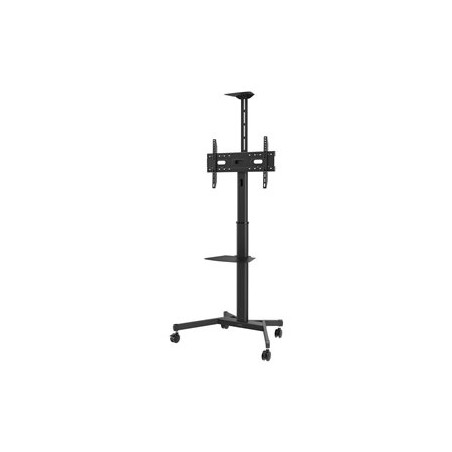 Vision VFM-F19 - Vozík - nastavitelná výška - pro LCD displej / mini PC - ocel - pískovaný cerný - velikost obrazovky: 31"-80"