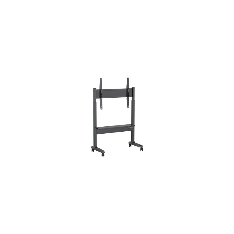 Vision X-Series VFM-F15M - Vozík - motorizovaný - pro plochý panel - 60 kg - ocel, plast, drevotrísková deska - pískovaný cerný