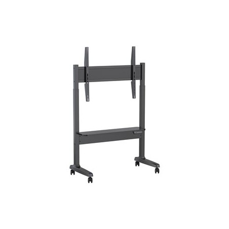 Vision X-Series VFM-F15M - Vozík - motorizovaný - pro plochý panel - 60 kg - ocel, plast, drevotrísková deska - pískovaný cerný