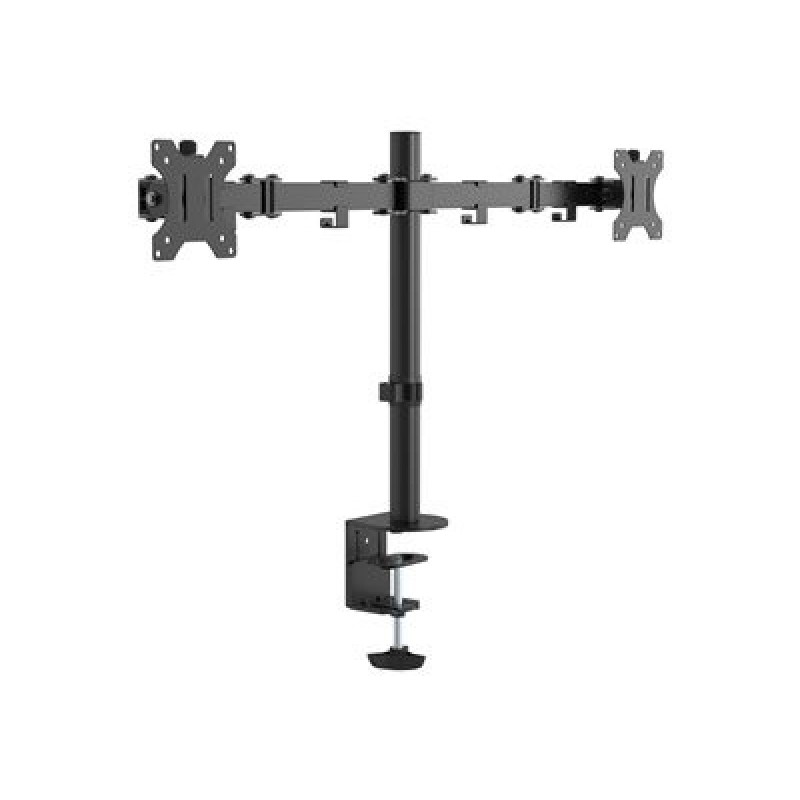 Vision VFM-DPD Monitor Desk Post - Montážní sada - pro 2 LCD displeje - ocel - černá - velikost obrazovky: 13"-27"