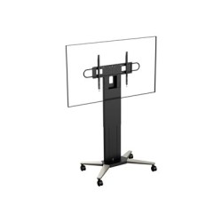 Vision - Vozík - těžký provoz - pro plochý panel - ocel - matná čerň - velikost obrazovky: 47"-90"