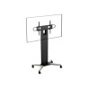 Vision - Vozík - těžký provoz - pro plochý panel - ocel - matná čerň - velikost obrazovky: 47"-90"