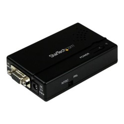 StarTech.com High Resolution VGA to Composite (RCA) or S-Video Converter - PC to TV Video Adapter - 1600x1200 RGB to TV
