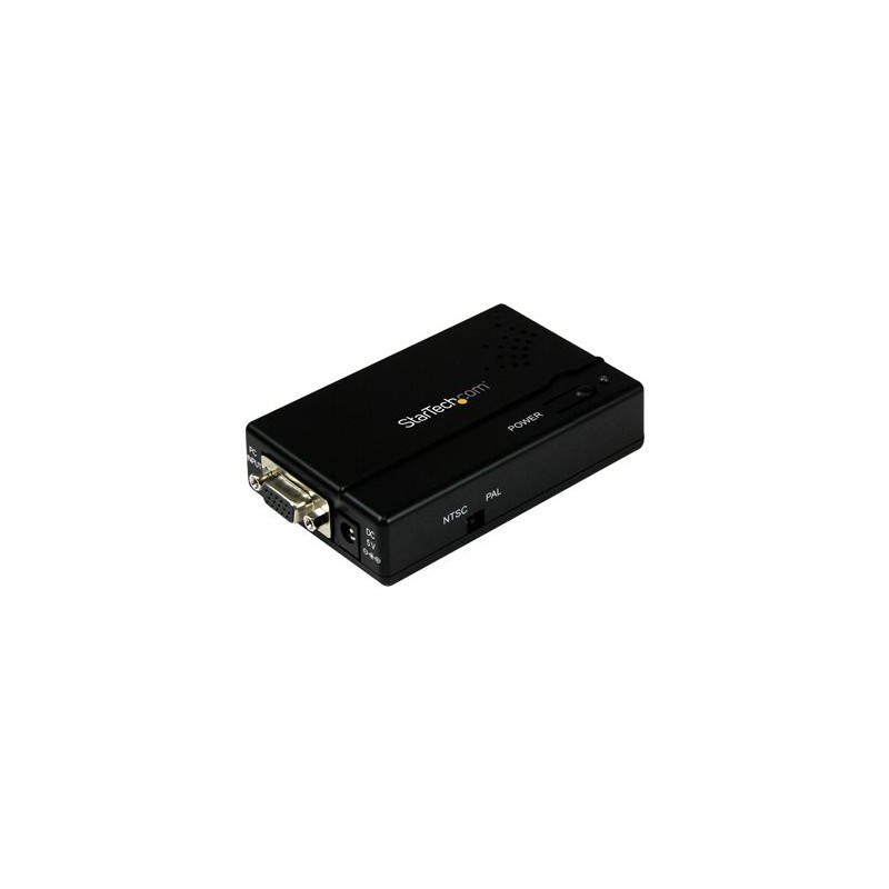StarTech.com High Resolution VGA to Composite (RCA) or S-Video Converter - PC to TV Video Adapter - 1600x1200 RGB to TV