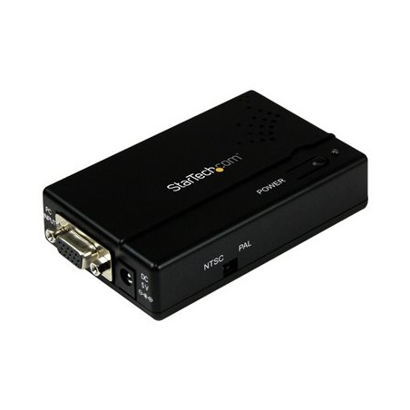 StarTech.com High Resolution VGA to Composite (RCA) or S-Video Converter - PC to TV Video Adapter - 1600x1200 RGB to TV