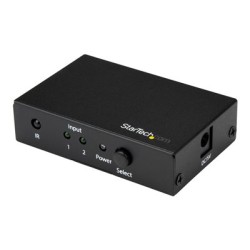StarTech.com 2 Port HDMI Switch - 4K 60Hz - Supports HDCP - IR - HDMI Selector - HDMI Multiport Video Switcher - HDMI Switcher