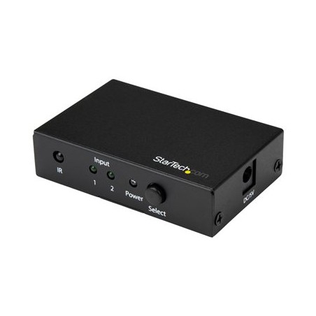 StarTech.com 2 Port HDMI Switch - 4K 60Hz - Supports HDCP - IR - HDMI Selector - HDMI Multiport Video Switcher - HDMI Switcher