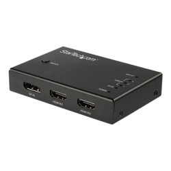StarTech.com 4 Port HDMI Video Switch - 3x HDMI & 1x DisplayPort - 4K 60Hz - Spínač video/audio - 3 x HDMI + 1 x DisplayPort