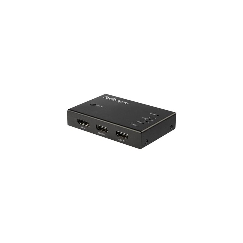 StarTech.com 4 Port HDMI Video Switch - 3x HDMI & 1x DisplayPort - 4K 60Hz - Spínač video/audio - 3 x HDMI + 1 x DisplayPort
