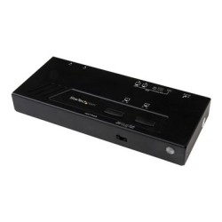 StarTech.com 2x2 HDMI Matrix Switcher - 4K UltraHD HDMI Switch with Fast Switching, Auto-Sensing and Serial Control (VS222HD4K)