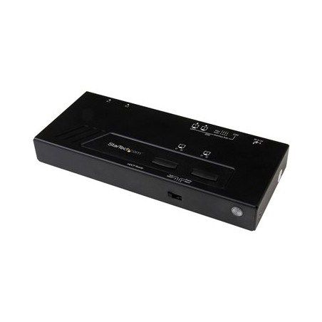 StarTech.com 2x2 HDMI Matrix Switcher - 4K UltraHD HDMI Switch with Fast Switching, Auto-Sensing and Serial Control (VS222HD4K)
