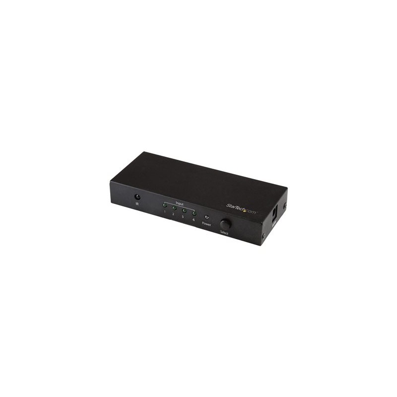 StarTech.com HDMI 2.0 Switch - 4 Port - 4K 60Hz - HDMI Automatic Video Switch Box - Multi Port Hub w/ 1 In 4 Out Functionality