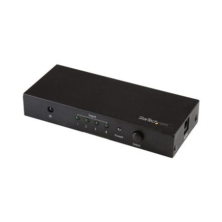 StarTech.com HDMI 2.0 Switch - 4 Port - 4K 60Hz - HDMI Automatic Video Switch Box - Multi Port Hub w/ 1 In 4 Out Functionality