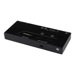 StarTech.com 2x2 HDMI Matrix Switch with Remote - 1080p Automatic & Priority Switcher - Video Wall Auto Selector Splitter Box