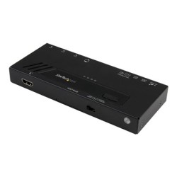 StarTech.com 4 Port HDMI Switch - 4K with Fast Switching, Auto-Sensing & Serial Control - Automatic 4x1 HDMI Video Switcher Box