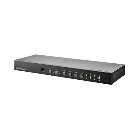 StarTech.com 4x4 HDMI Matrix Switch with Audio and Ethernet Control - 4K 60Hz Video - Rack Mount HDMI 2.0 Splitter with Remote