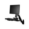 StarTech.com Wall Mount Workstation, Articulating Full Motion Standing Desk with Ergonomic Height Adjustable Monitor & Keyboard
