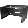 StarTech.com Wall Mount Patch Panel Bracket - 6U - 14in Deep (WALLMOUNT6) - Skříň - montáž na stěnu - černá - 6U - 19"