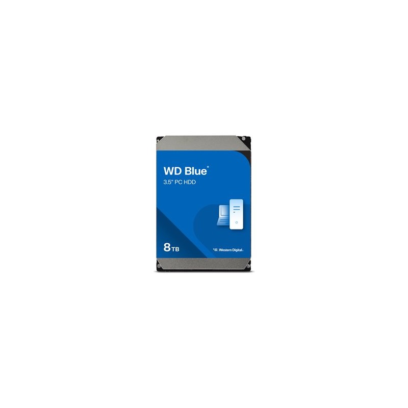WD Blue WD80EAAZ - Pevný disk - 8 TB - interní - 3.5" - SATA 6Gb/s - 5640 ot/min. - vyrovnávací paměť: 256 MB