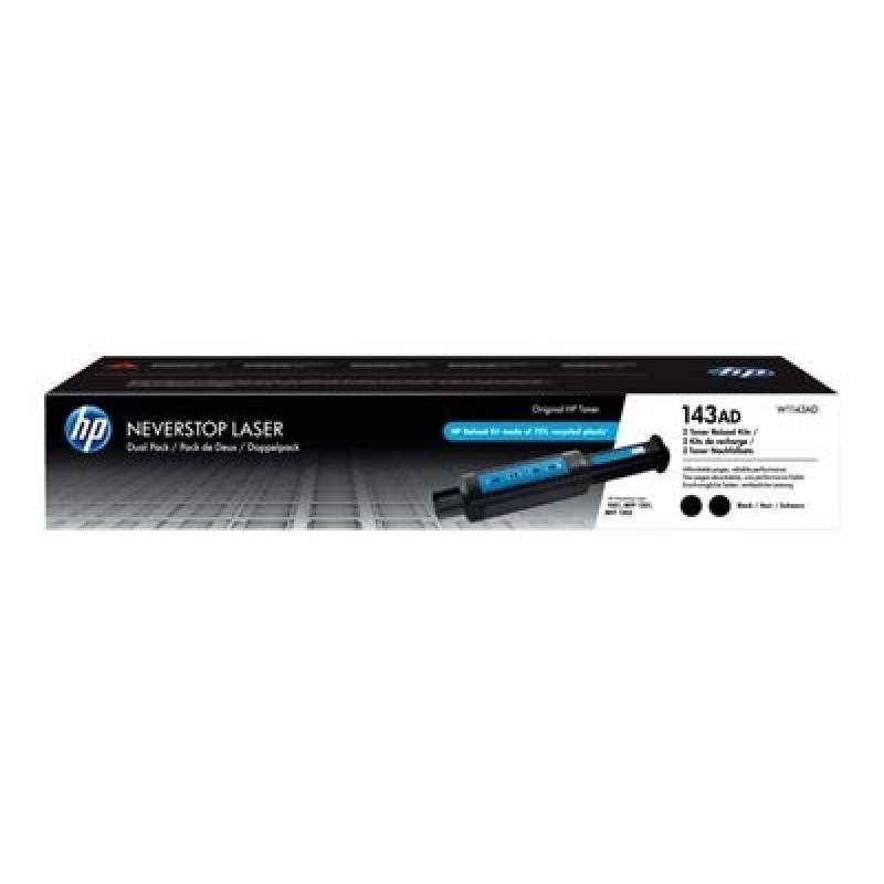 HP 143AD - 2-balení - černá - náplň toneru - pro Neverstop 1001, 1202 Neverstop Laser 1000, MFP 1200, MFP 1201, MFP 1202