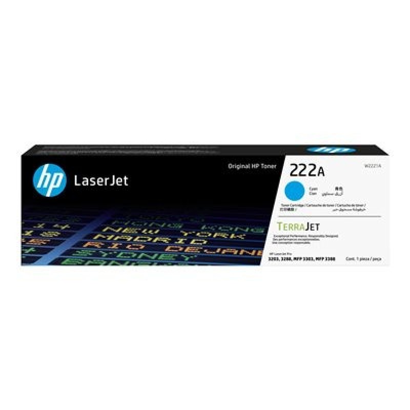 HP 222A - Azurová - originální - LaserJet - kazeta s barvivem (W2221A) - pro Color LaserJet Pro MFP 3302fdn
