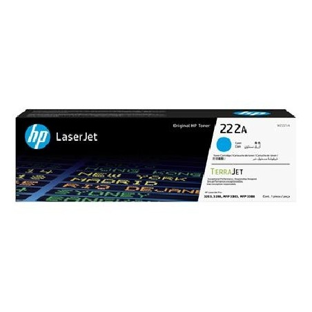 HP 222A - Azurová - originální - LaserJet - kazeta s barvivem (W2221A) - pro Color LaserJet Pro MFP 3302fdn