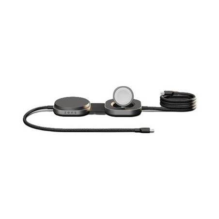 ZENS Pro 3 - Bezdrátová nabíjecí podložka - 140 Watt - 3 výstupní konektory (USB-C, magnetický) - Certifikace MFI