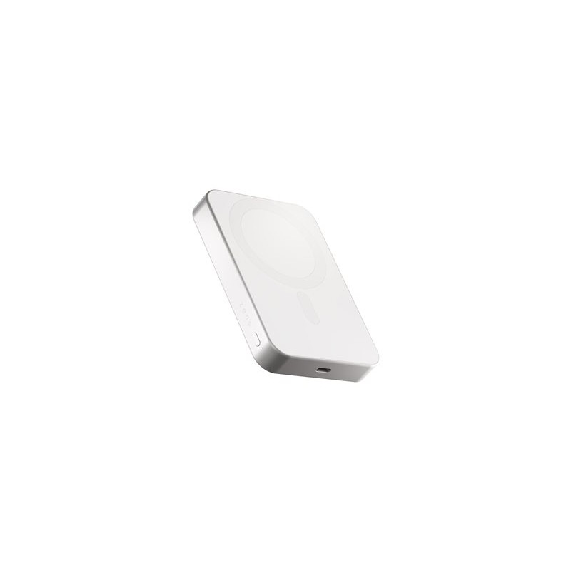 ZENS Pro 1 - Bezdrátová power banka - slim - 10000 mAh - 15 Watt - na kabelu: USB-C - bílá