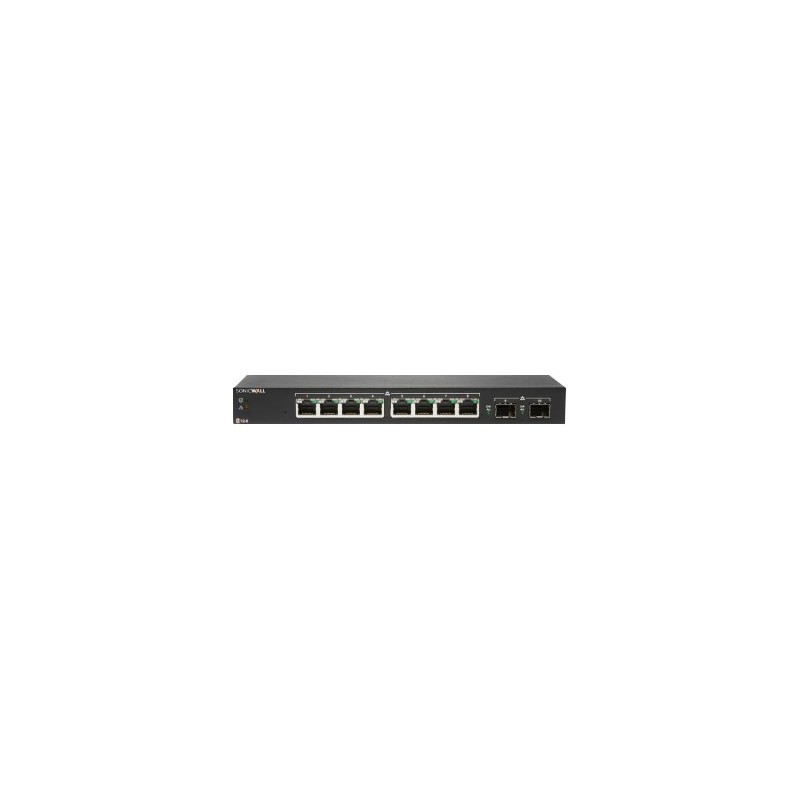 SonicWall Switch SWS12-8 - Přepínač - řízený - 8 x 10/100/1000 + 2 x gigabitů SFP - desktop