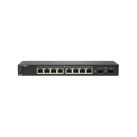 SonicWall Switch SWS12-8 - Přepínač - řízený - 8 x 10/100/1000 + 2 x gigabitů SFP - desktop