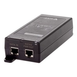 AXIS Midspan - Dávkovač energie - AC 24 / DC 10-28 V - 30 Watt - výstupní konektory: 1 - černá - pro AXIS A1610-B, C1410